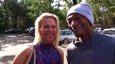 Sexy Czech Blonde Nikky Dream Enjoys Interracial BBC in Car - reality porno