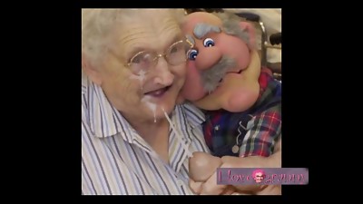 Granny Gets Giant Facial cumshot